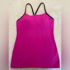 Lululemon Power Y Tank Top Hot Pink Luon-Size 6